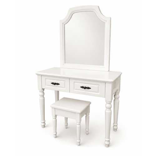 JX-965 DRESSING TABLE W/STOOL, WHITE